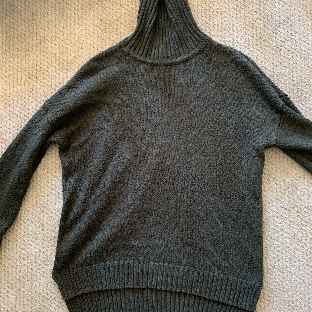 Olive green knitted turtle neck !!